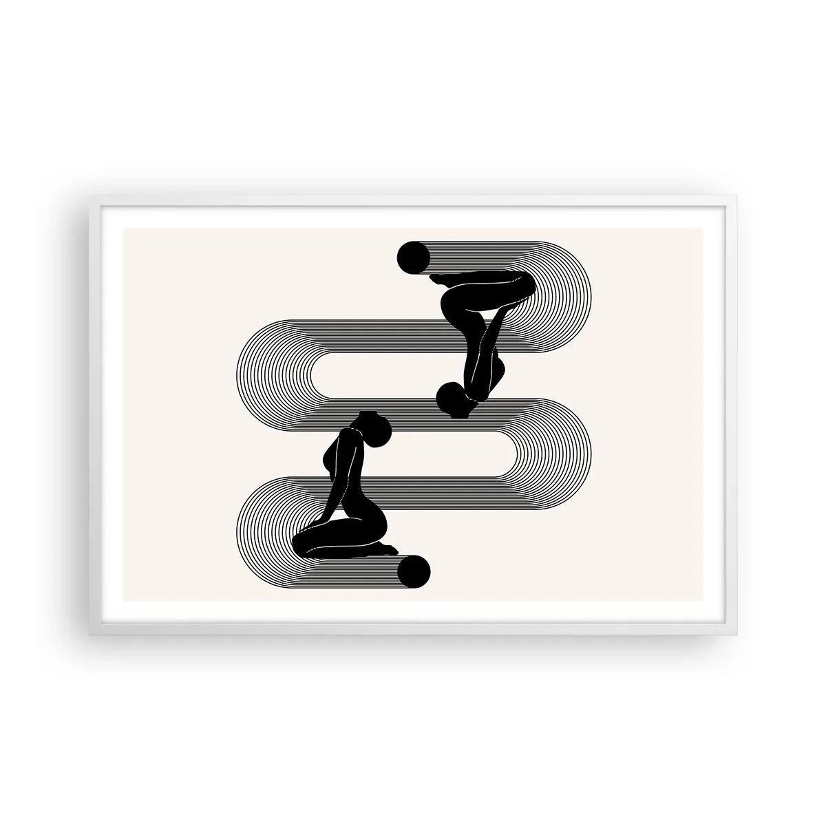 Poster in white frmae - Sensual Symmetry - 91x61 cm