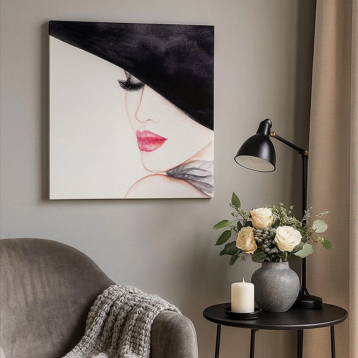Canvas picture - Elegance and Sensuality - 30x30 cm