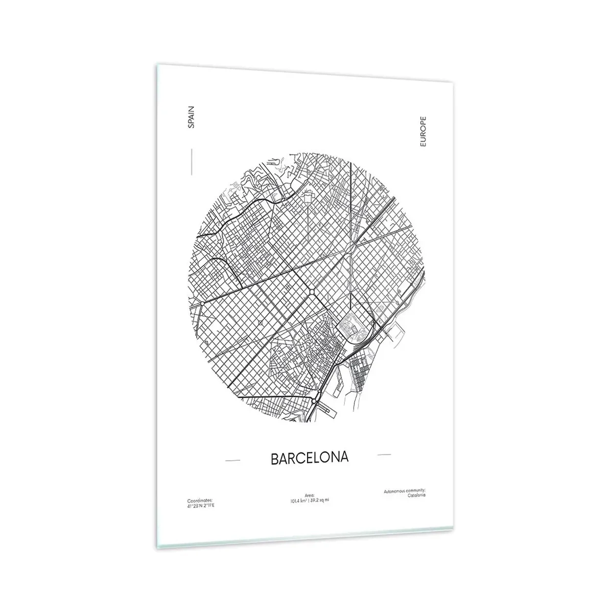 Glass picture - Anatomy of Barcelona - 80x120 cm