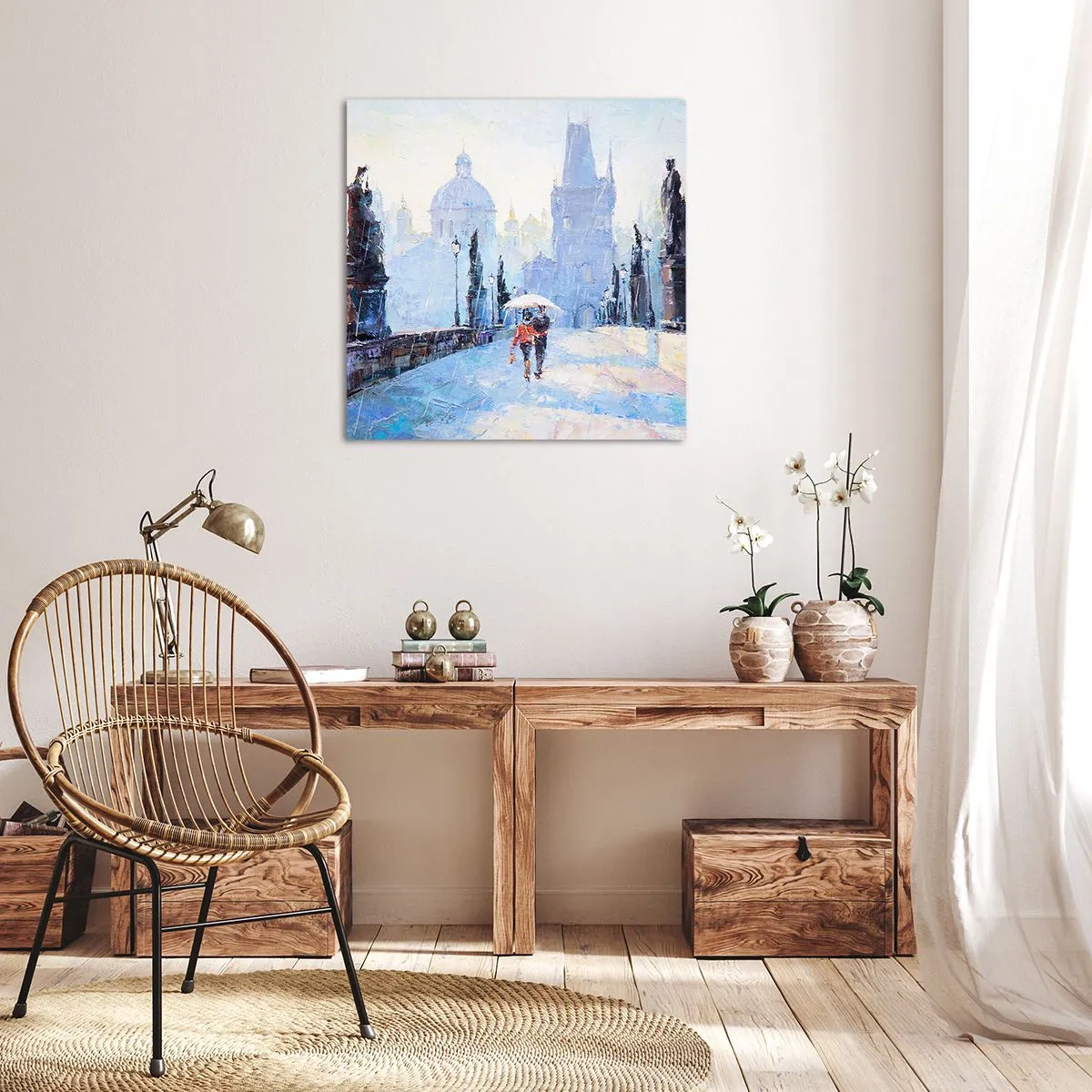 Canvas picture - Rain Enchanted Us - 60x60 cm