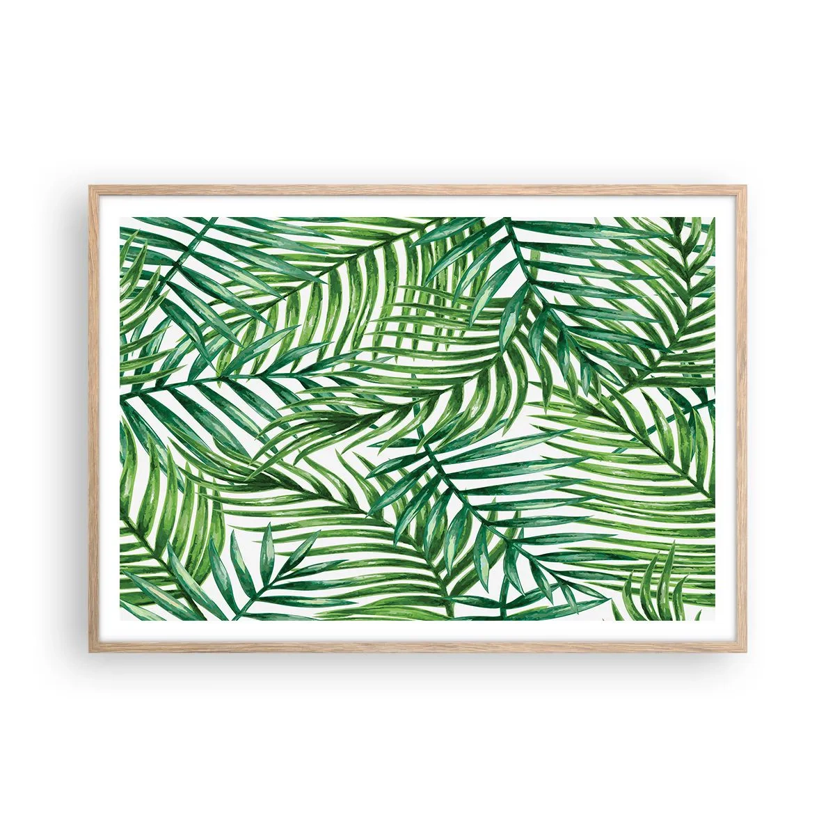 Poster in light oak frame - Under the Green Canopy - 100x70 cm