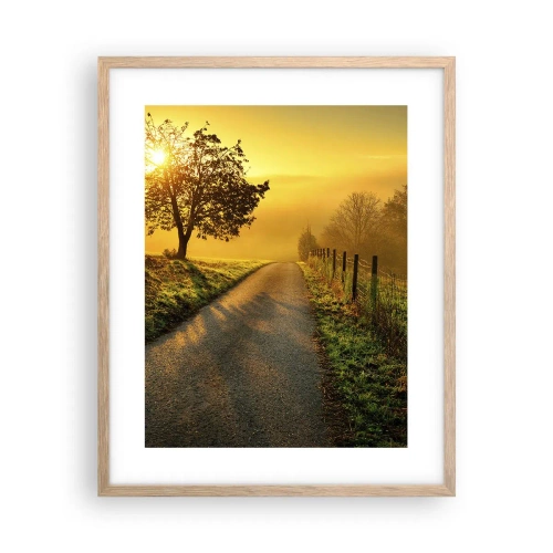 Poster in light oak frame - Honey Afternoon - 40x50 cm