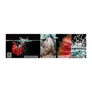 Photo Wallpaper Sample Premium Canvas - You Have Three Wishes - Abstraction, Aquarium, Fish - 100x30 cm