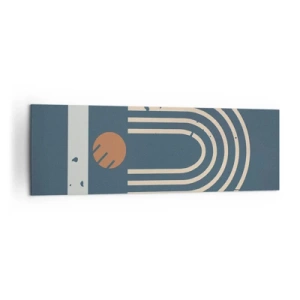 Canvas picture - Geometry on Navy Blue - 160x50 cm