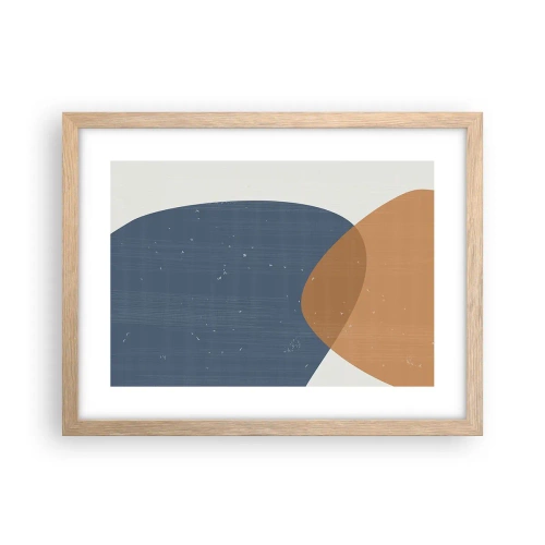 Poster in light oak frame - Ovals and Intersections - 40x30 cm