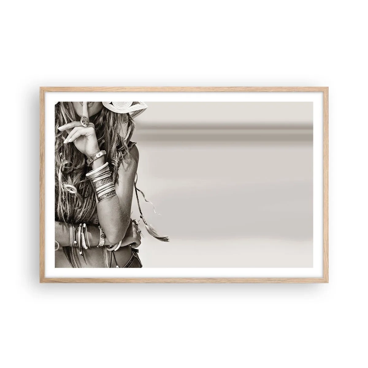 Poster in light oak frame - Like a Girl - 91x61 cm