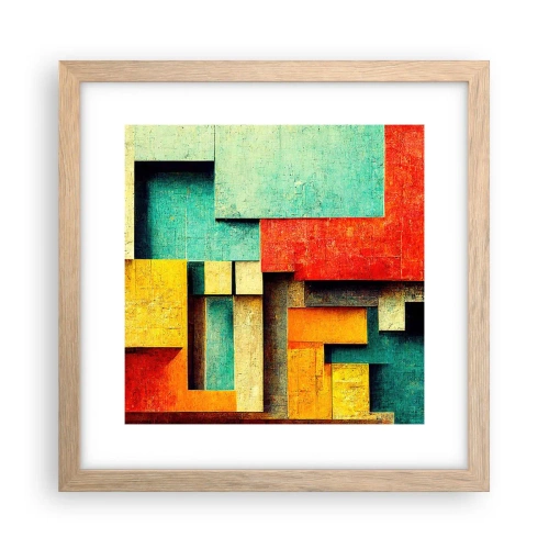 Poster in light oak frame - Festival of Right Angles - 30x30 cm