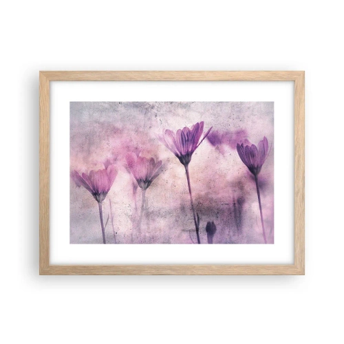 Poster in light oak frame - Dream of Flowers - 40x30 cm