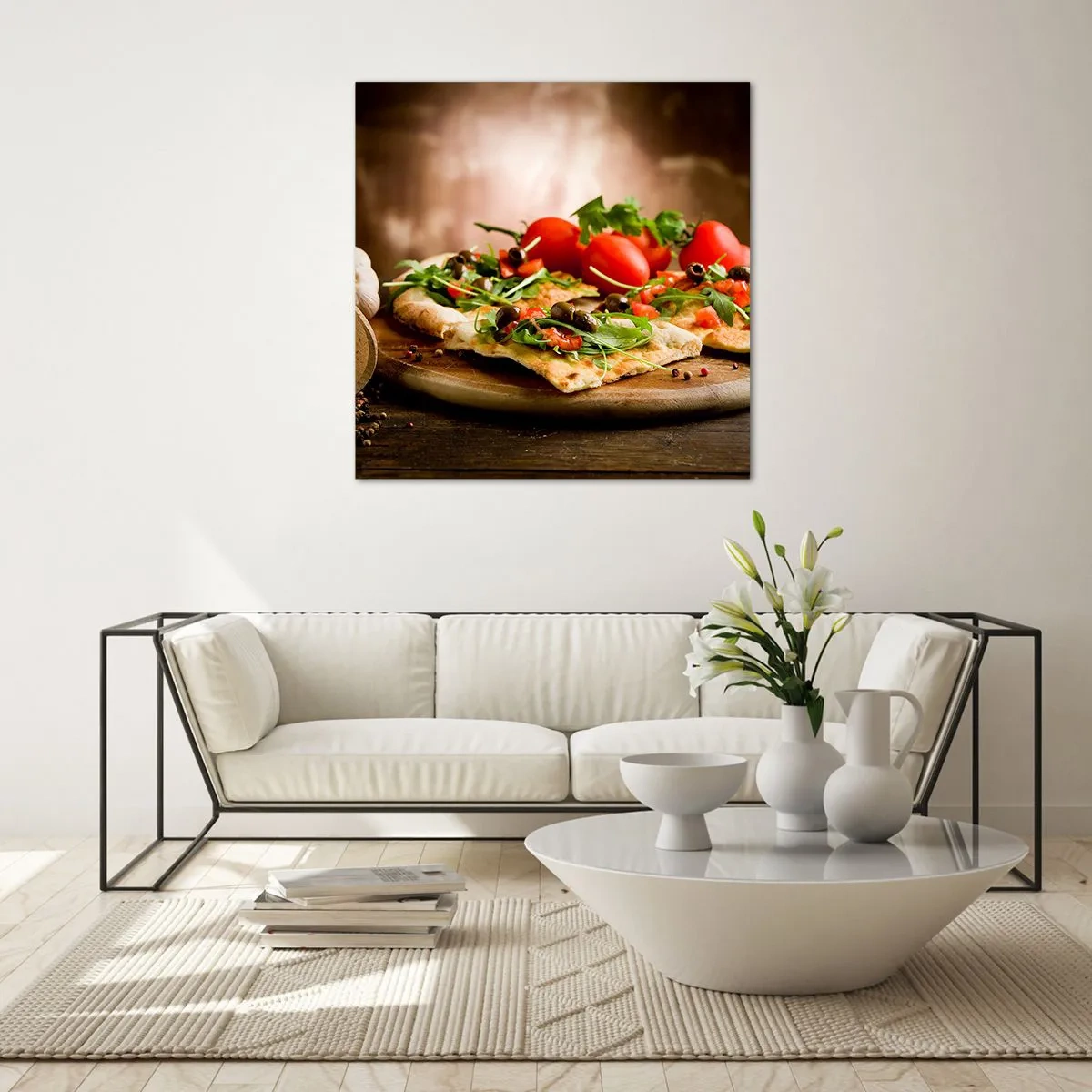 Glass picture - Straight from the Oven and Garden - 70x70 cm