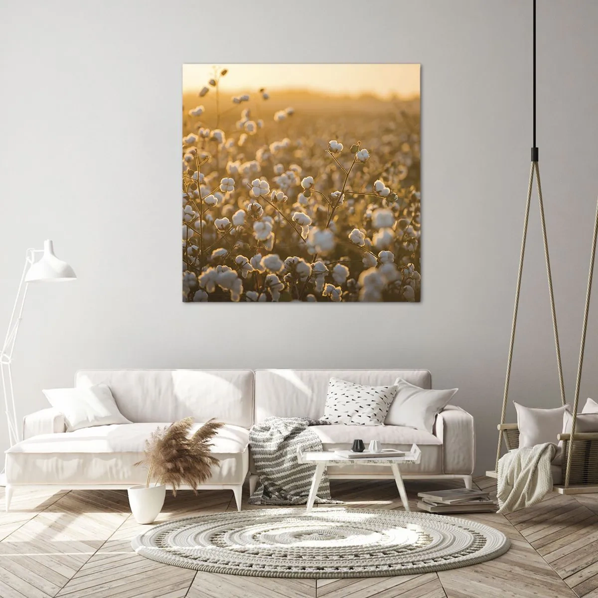 Canvas picture - Fluffy Field - 50x50 cm