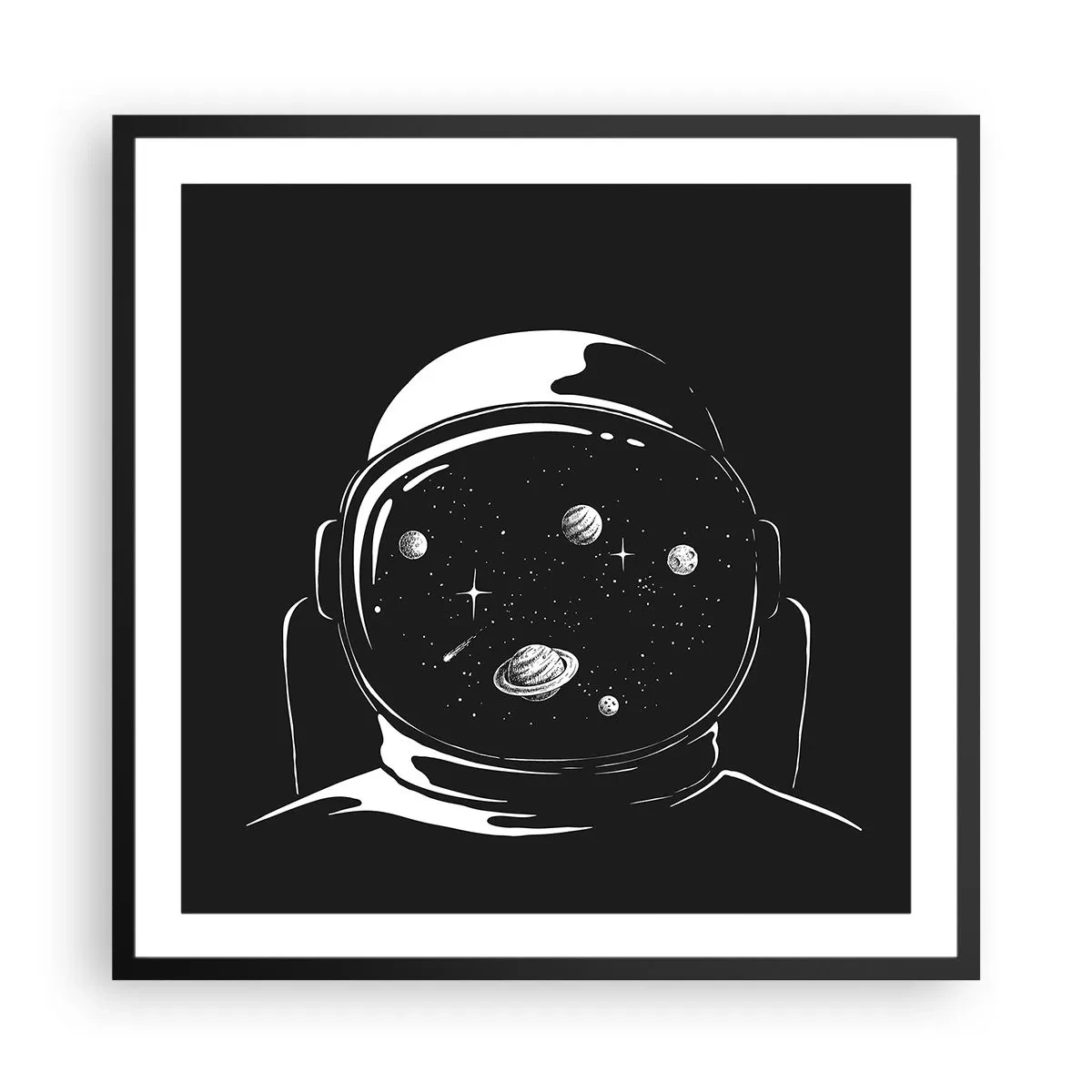 Poster in black frame - Quite a View - 60x60 cm