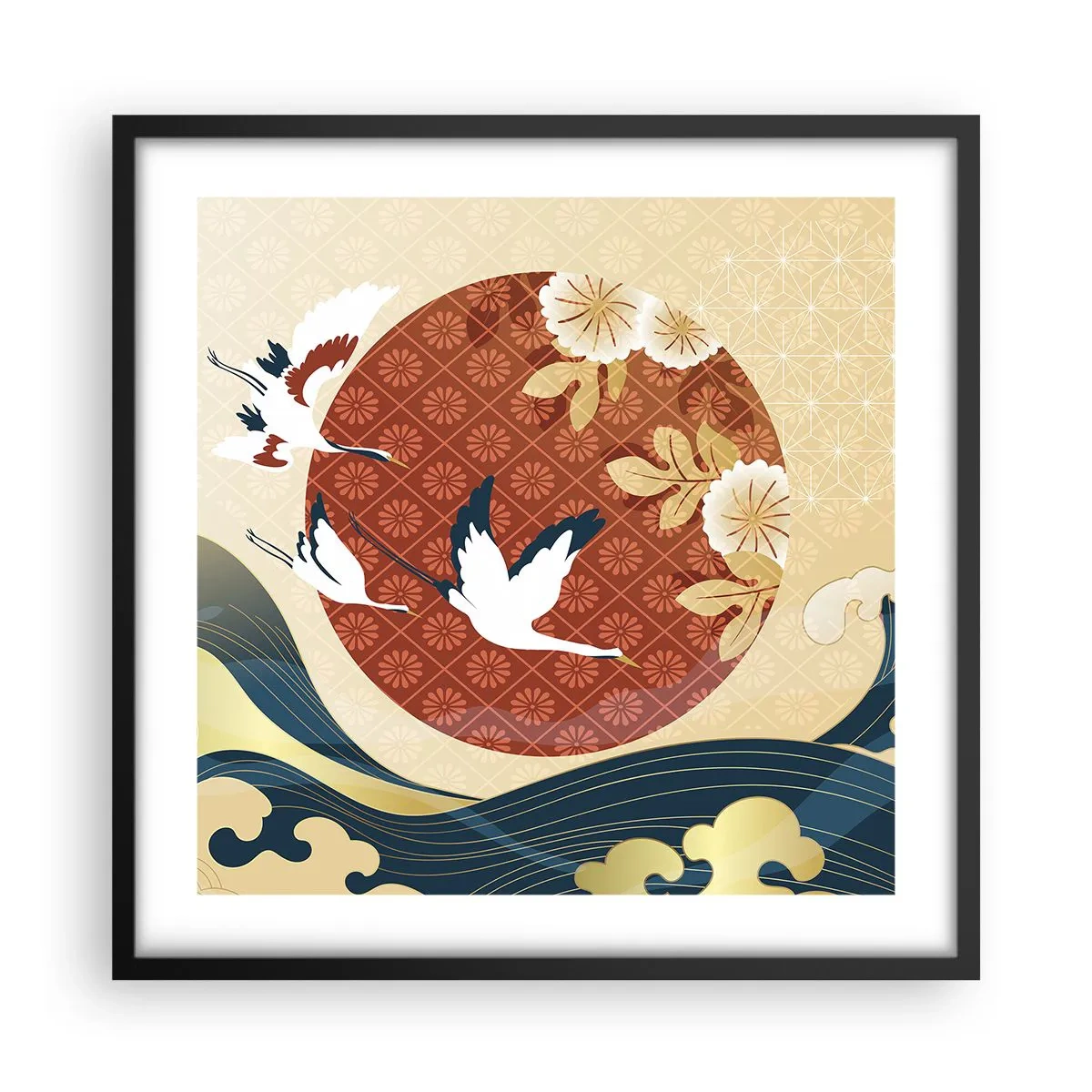 Poster in black frame - Japanese Tale - 50x50 cm