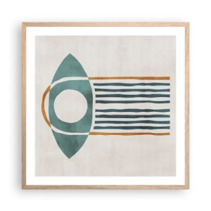 Poster in light oak frame - Signs and Rituals - 60x60 cm