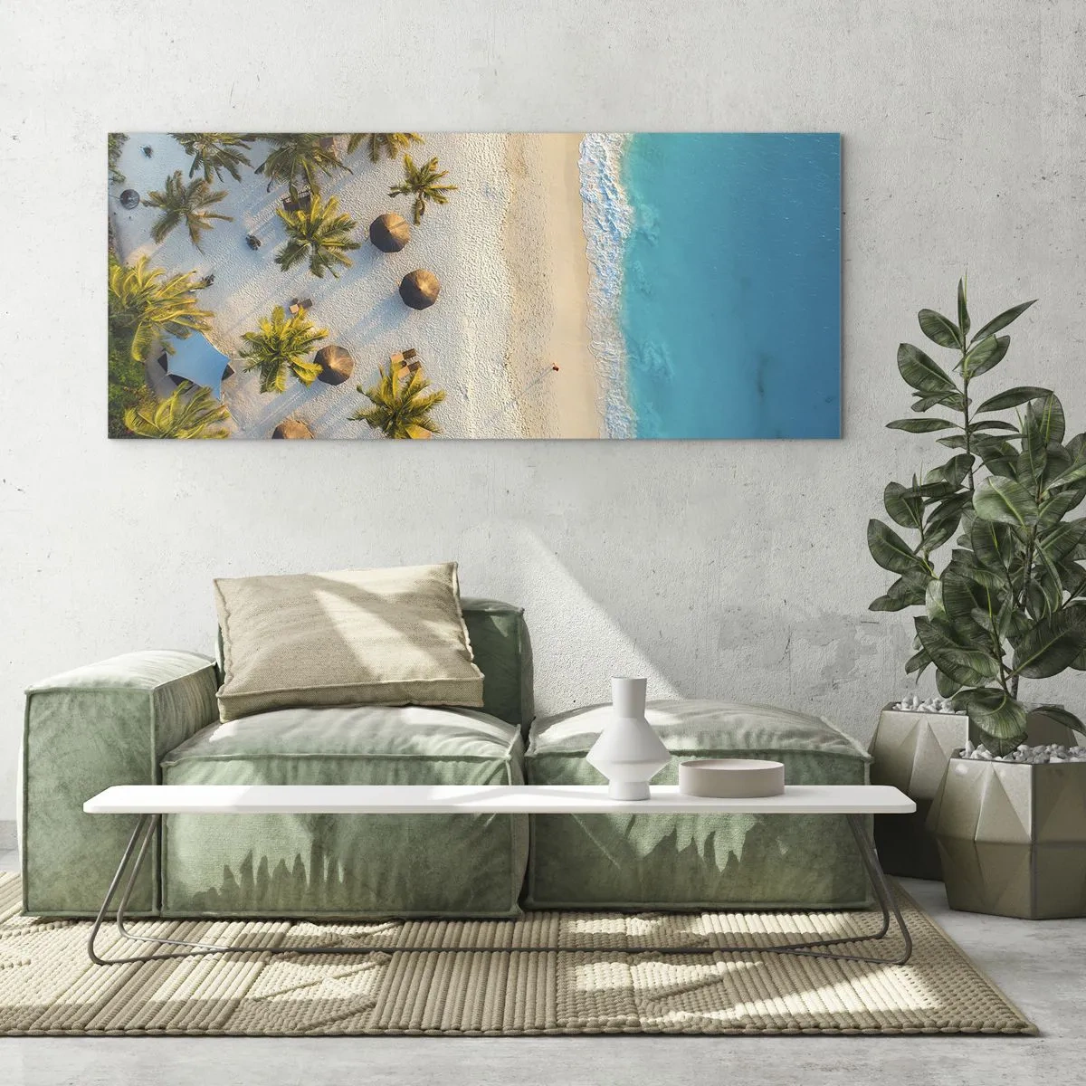 Glass picture - Welcome to Paradise - 100x40 cm