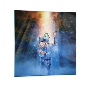 Glass picture - Finally at the Destination - 50x50 cm