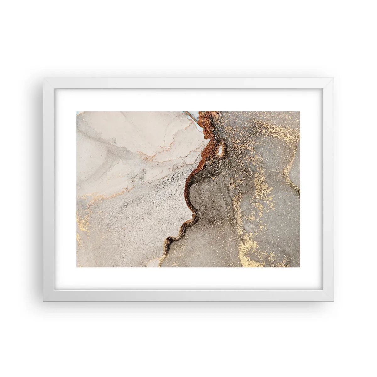 Poster in white frmae - On the Border of Colours - 40x30 cm