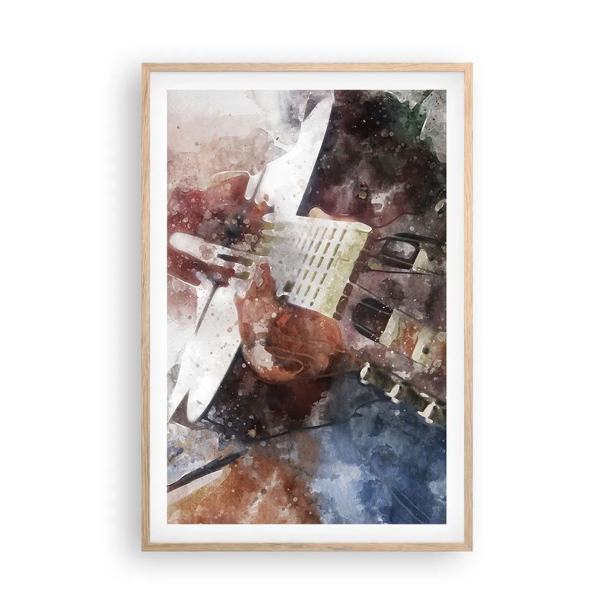 Poster in light oak frame - And What do You Think? - 61x91 cm