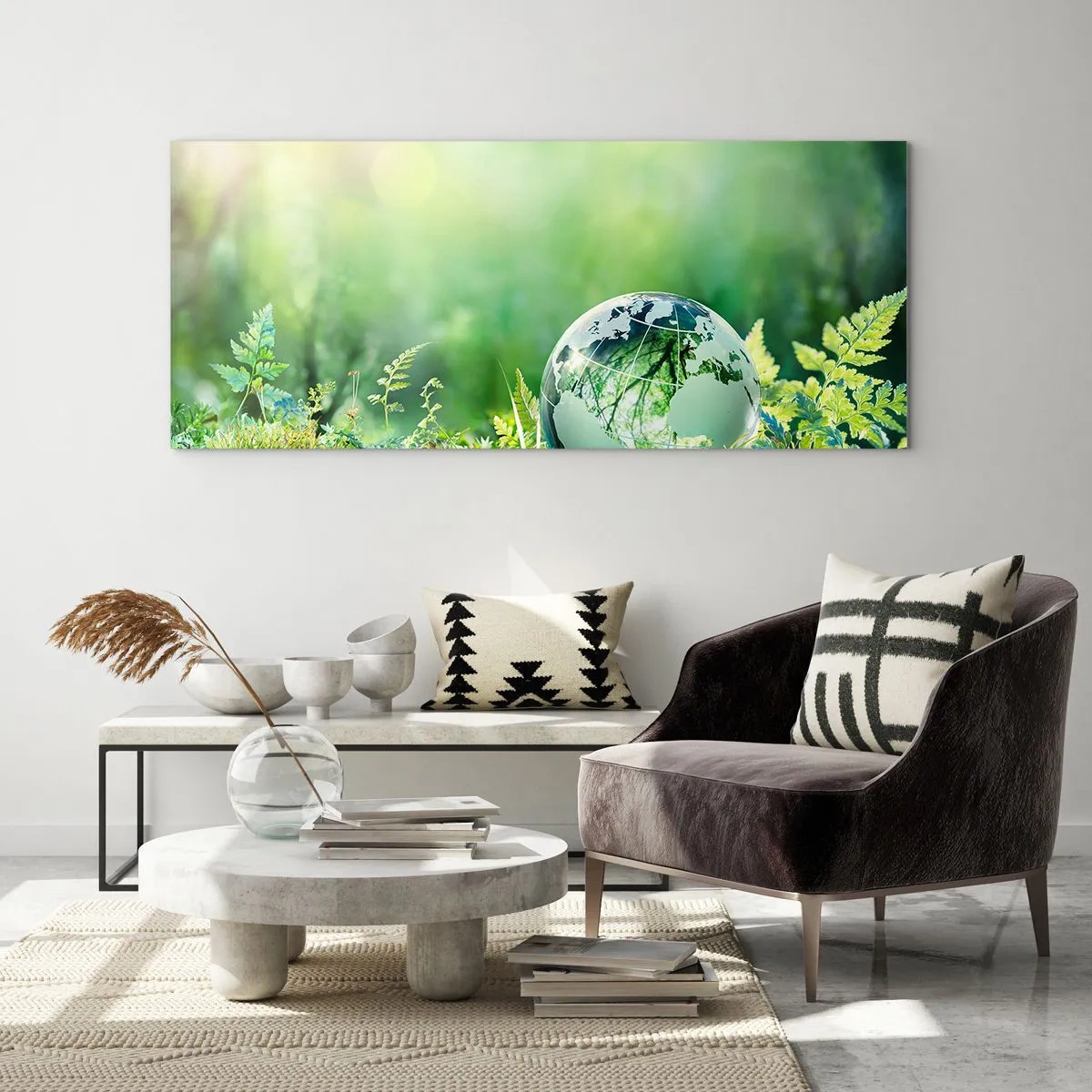Glass picture - Green Planet - 120x50 cm