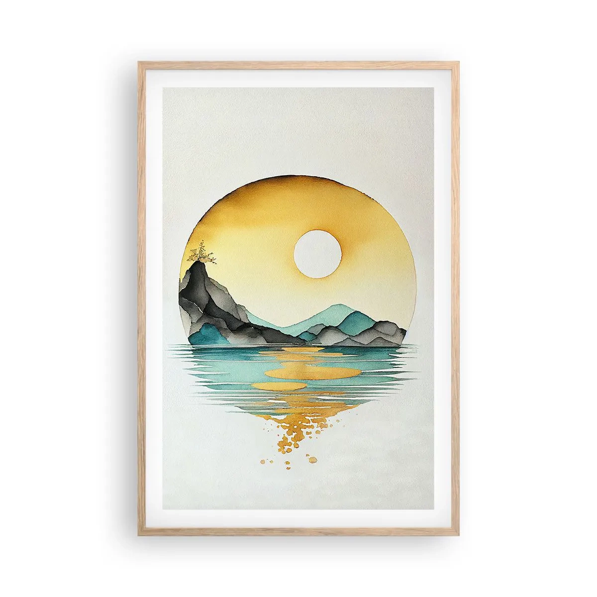 Poster in light oak frame - In the Circle of Beauty - 61x91 cm