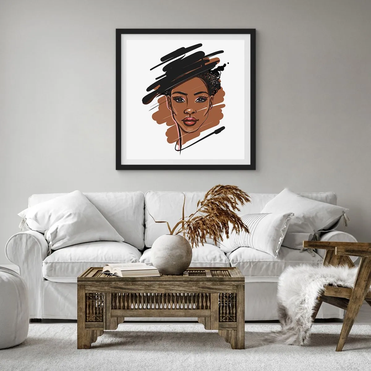 Poster in black frame - Sweet Like Chocolate - 30x30 cm