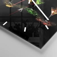 Clock face with lines