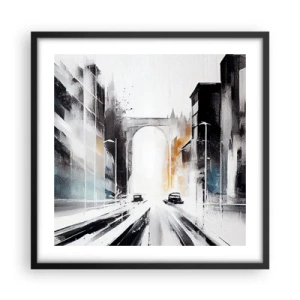 Poster in black frame - Study of a City: Architecture and Movement - 50x50 cm