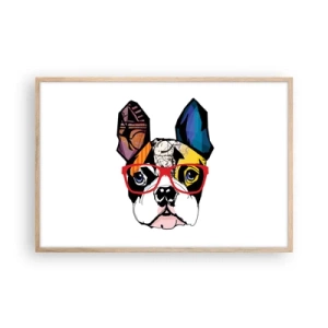 Poster in light oak frame - Intellectual - 91x61 cm
