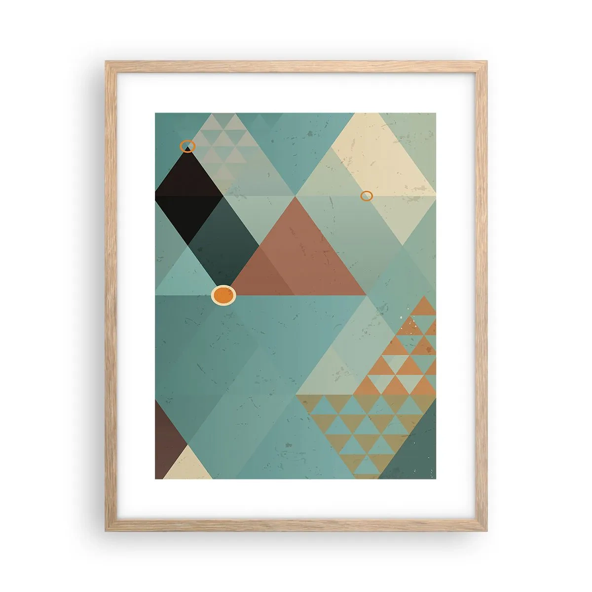 Poster in light oak frame - Unity in Multitude, Multitude of Unity - 40x50 cm