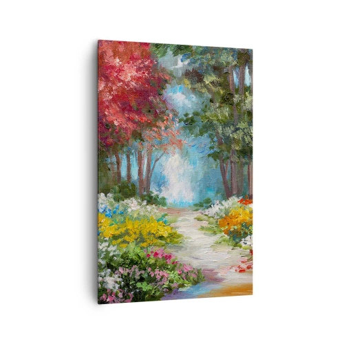 Canvas picture - Wood Garden, Flowery Forest - 80x120 cm