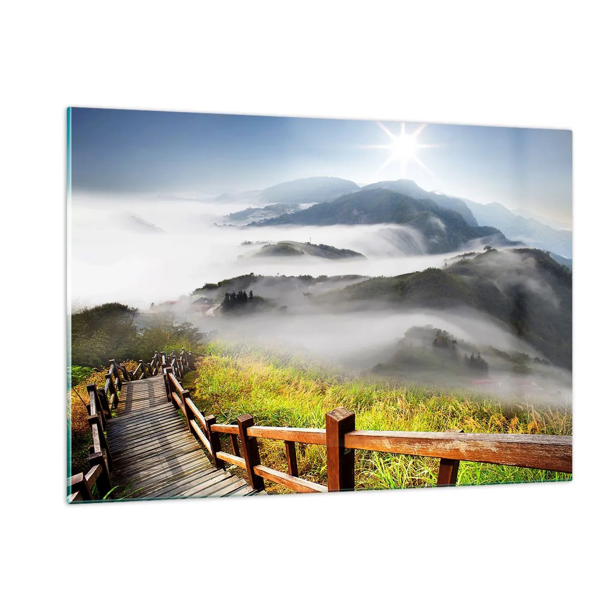 Glass picture - Woven from Glare and Mist - 120x80 cm