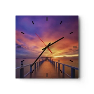 Wall clock - Clock on glass - Limitless - 30x30 cm