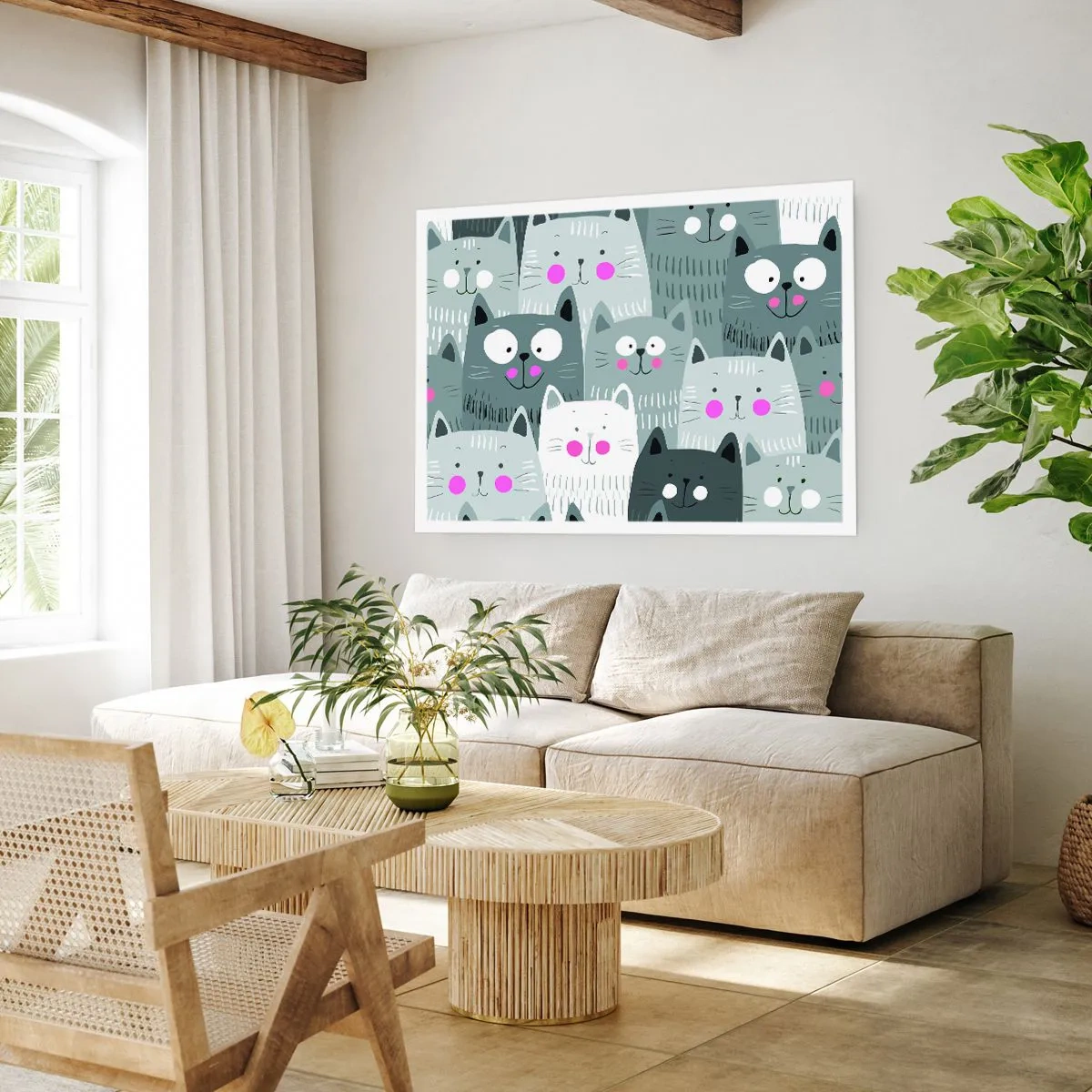 Poster - Cat's World - 50x40 cm