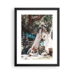 Poster in black frame - Make Love… - 30x40 cm