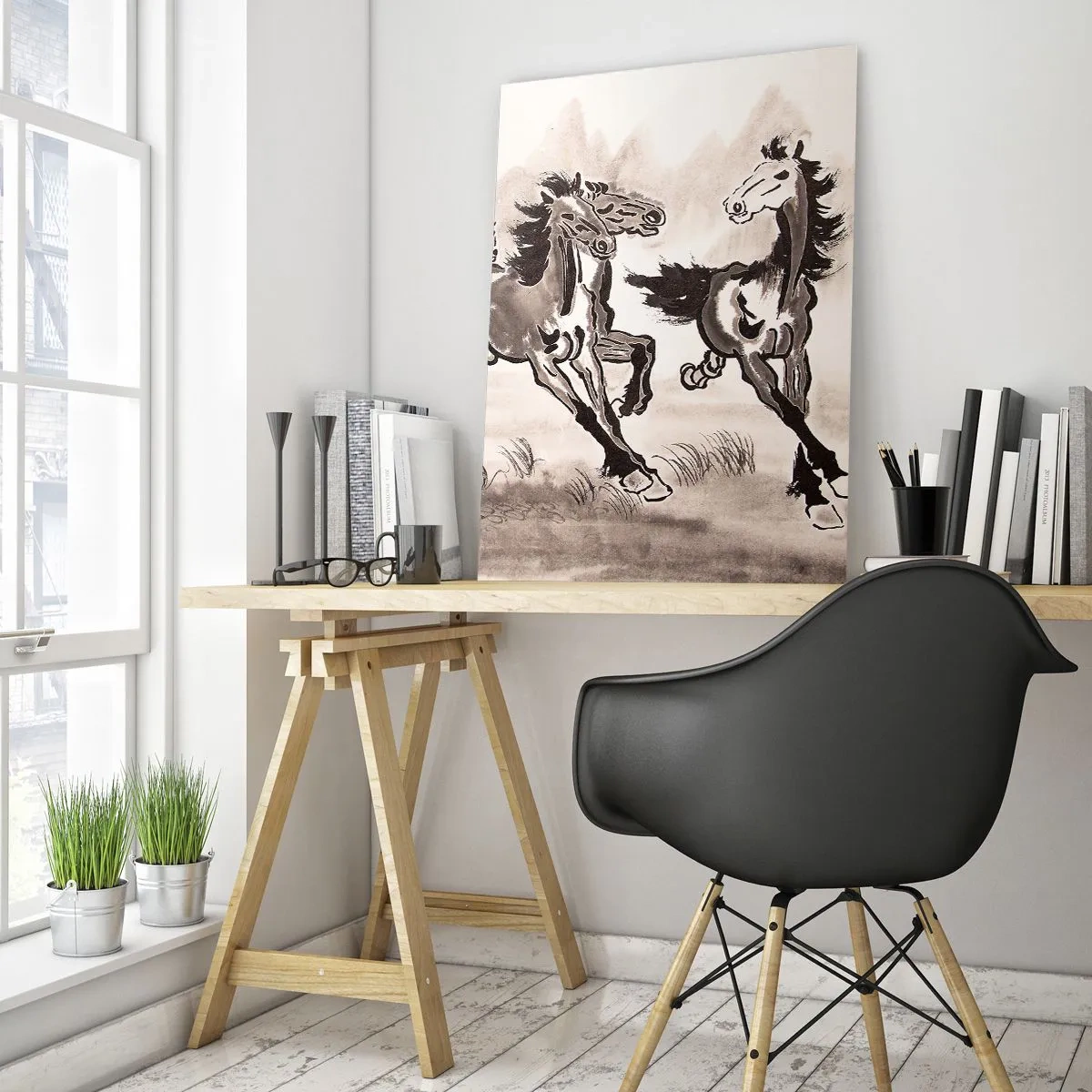 Glass picture - In Happy Galloping - 80x120 cm
