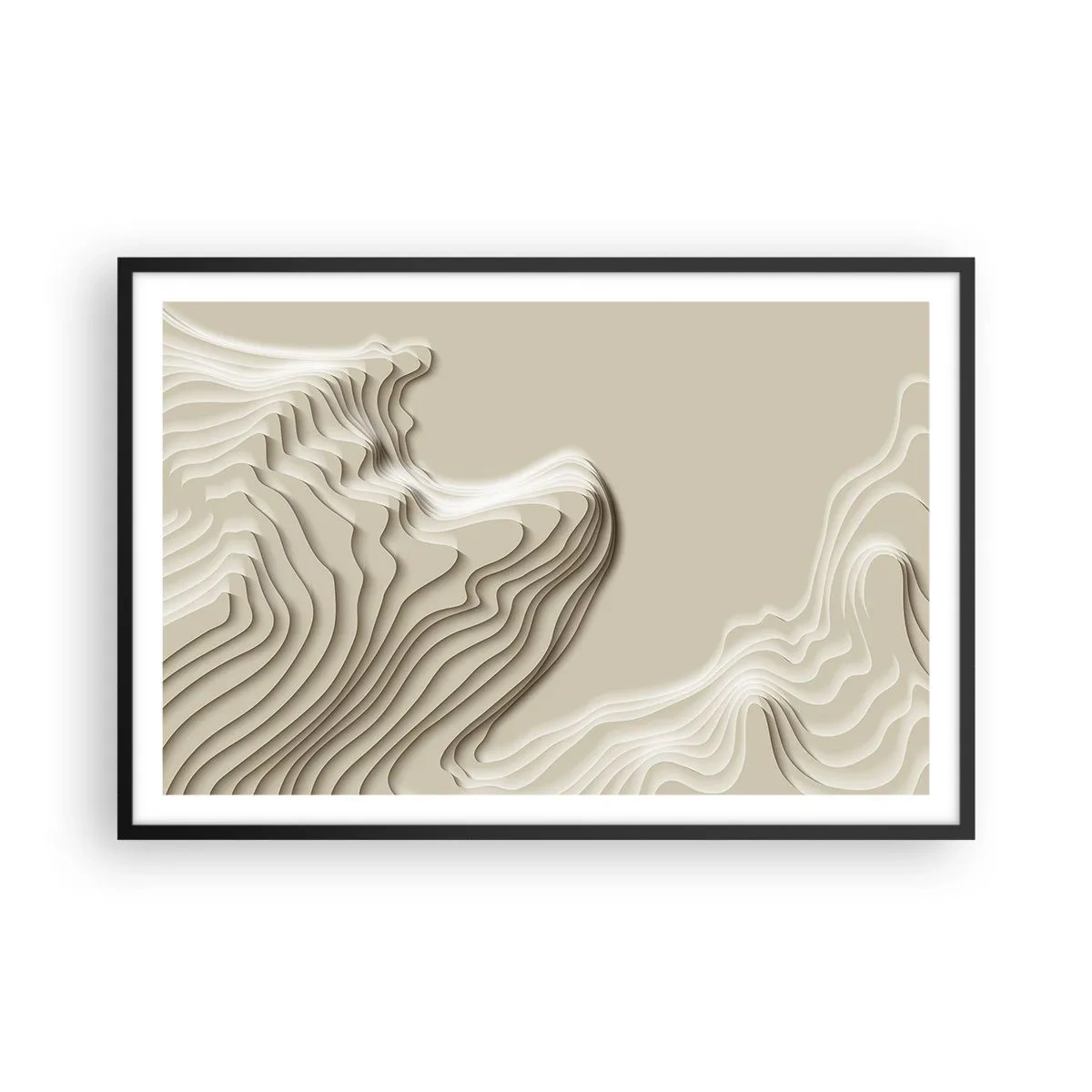Poster in black frame - Topography of Art. - 91x61 cm