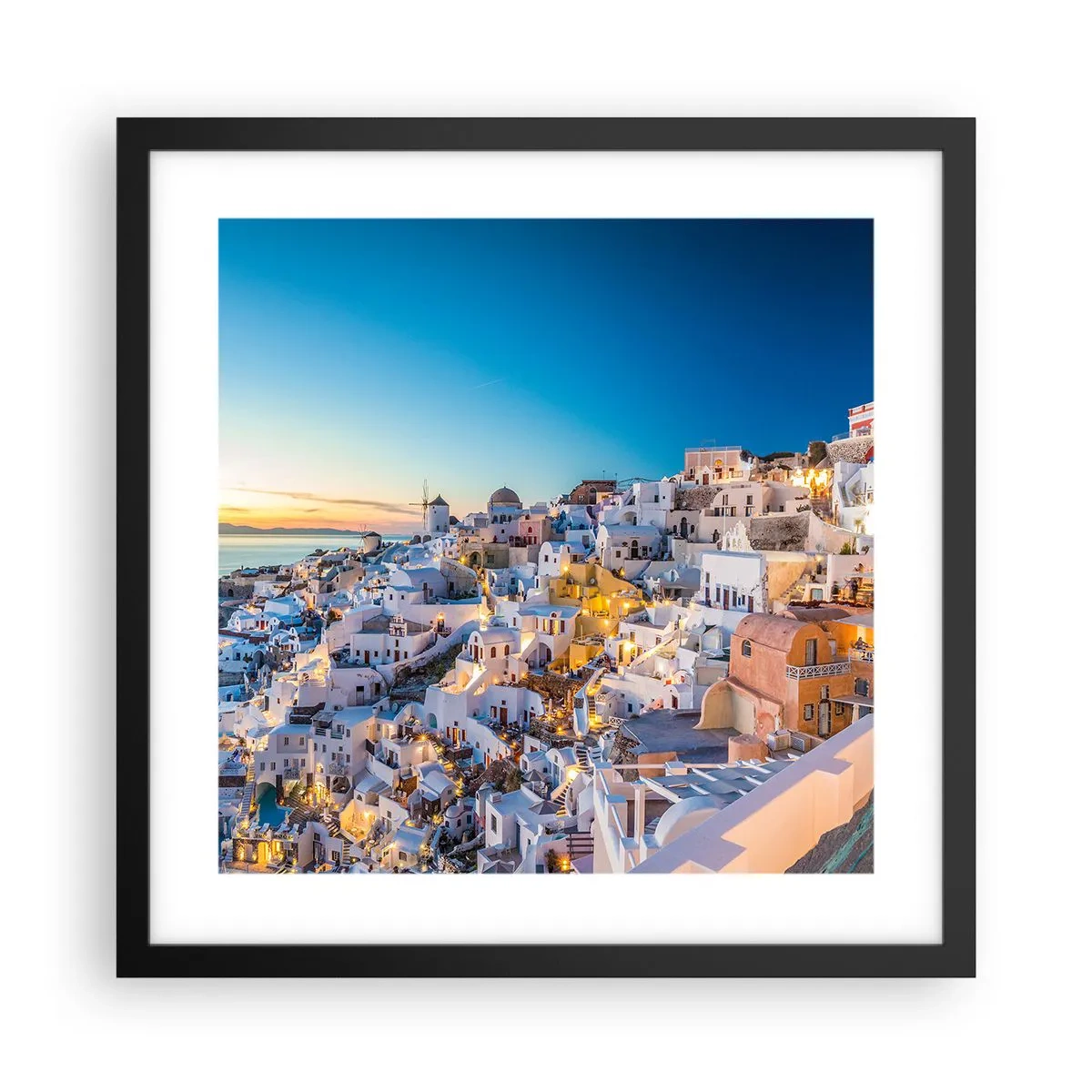 Poster in black frame - Essence of Greekness - 40x40 cm