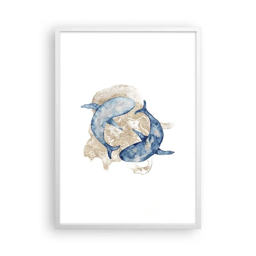 Poster in white frmae - Frendship or Love? - 50x70 cm