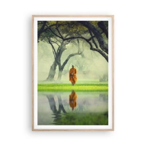 Poster in light oak frame - On the Way to Enlightenment - 70x100 cm