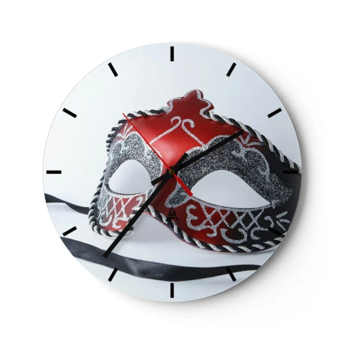 Wall clock - Clock on glass - Invitation to a Ball - 40x40 cm