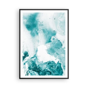 Poster in black frame - Lakes of Blue - 70x100 cm