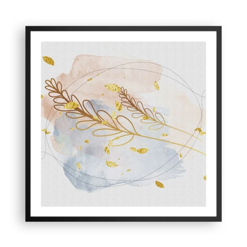 Poster in black frame - Golden Blast - 60x60 cm