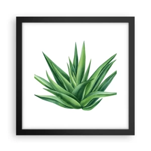 Poster in black frame - Green - Power - Life - 30x30 cm