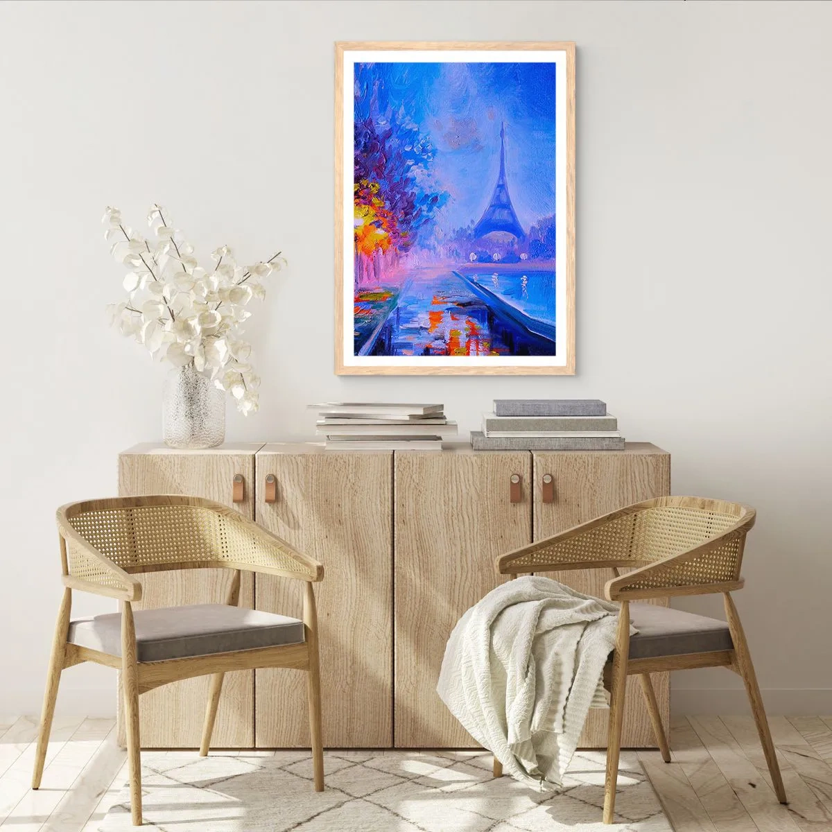 Poster in light oak frame - Dreamed Walk - 70x100 cm