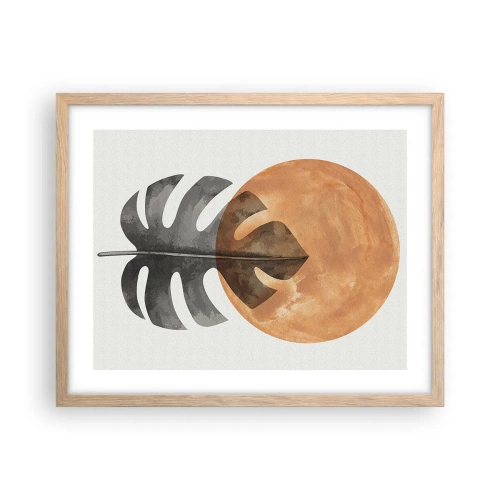 Poster in light oak frame - Always the Sun - 50x40 cm