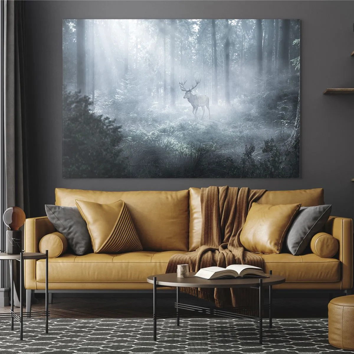 Glass picture - Morning Round of the Estate - 100x70 cm