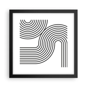 Poster in black frame - On the Curve - 30x30 cm