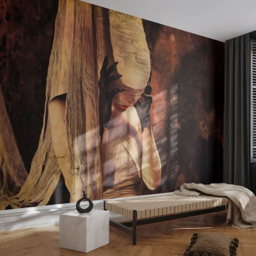 Photo Wallpaper Premium Sand - Between Good and Evil - Theater, Piece, Man - 500x350 cm