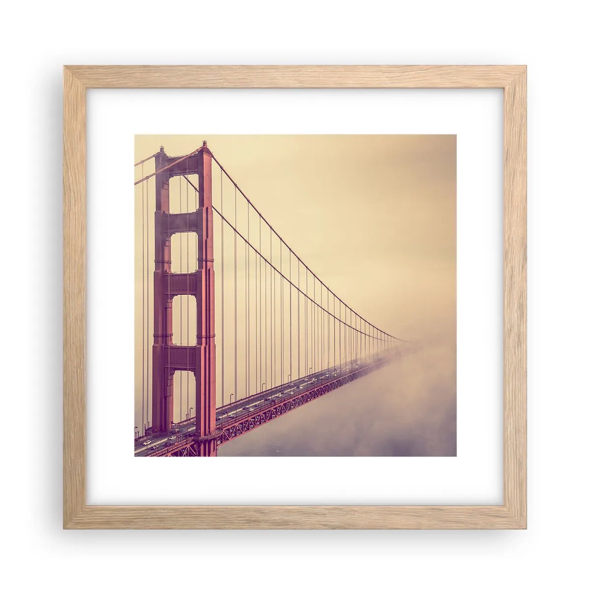 Poster in light oak frame - Between Heaven and Earth - 30x30 cm