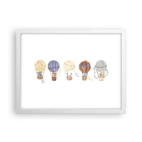 Poster in white frmae - Friends in Travel - 40x30 cm