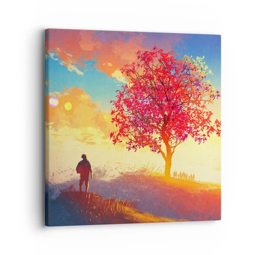 Canvas picture - Pilgrim at Its Goal - 30x30 cm